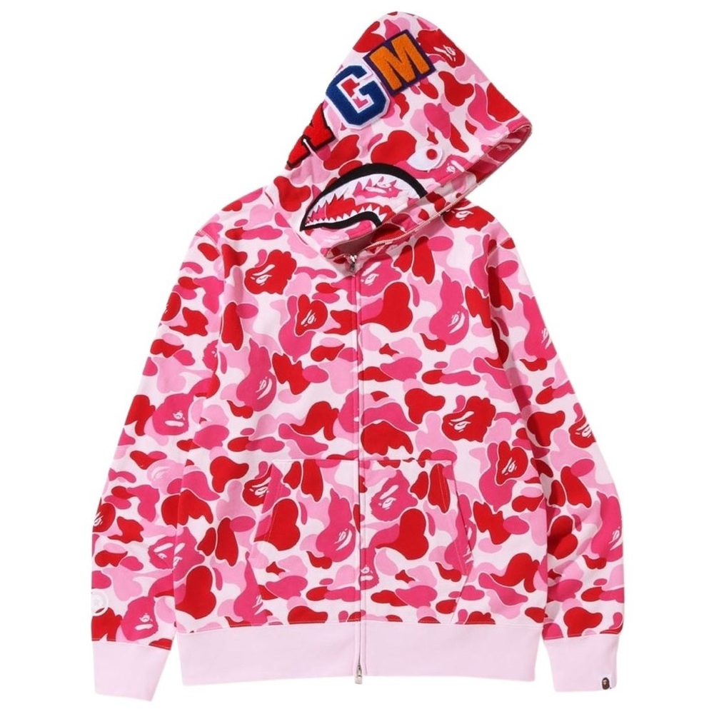 Pink bape hoodie